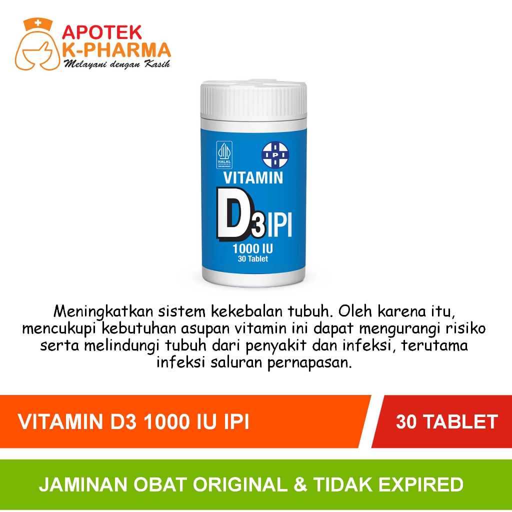 Vitamin D3 1000 IPI Obat Original