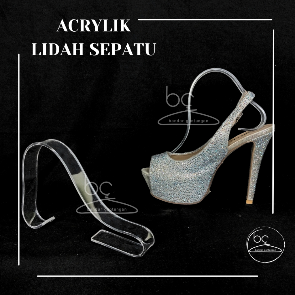 Display Lidah Sepatu Akrilik Sepatu Display Penyangga Sepatu display pajangan sepatu(BH)