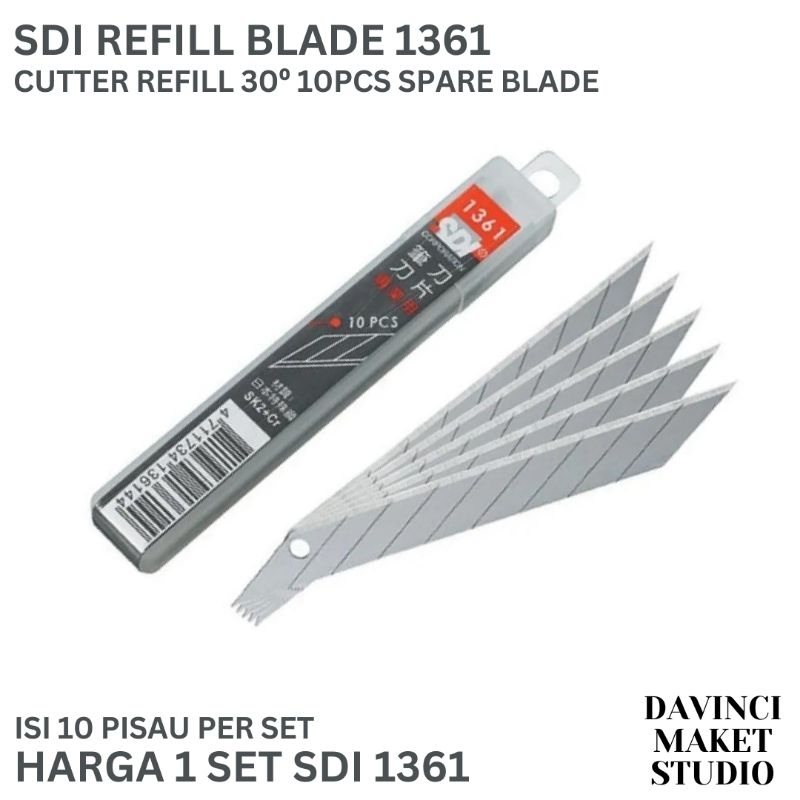 

Isi Pisau Cutter SDI 1361 Snap Off 30 Derajat Kecil - Refill Cutting Pen Blade