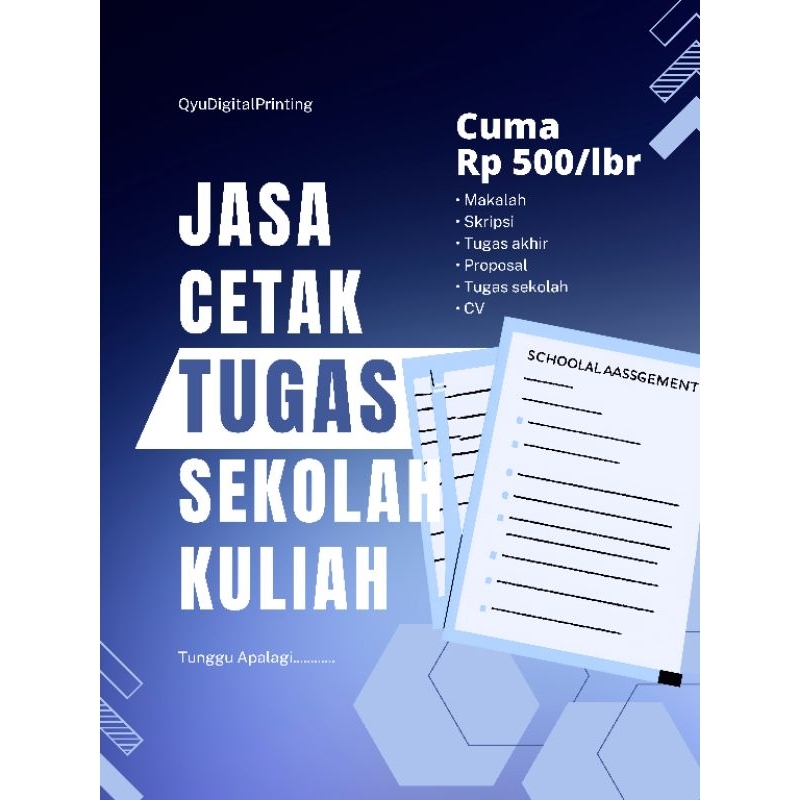 

Print A4 80gsm warna/hitam putih
