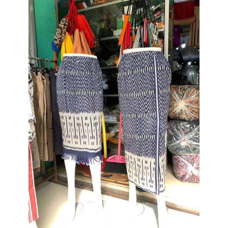 rok tenun blanket etnik jepara - rok panjang & 7/8 span wanita tenun etnik