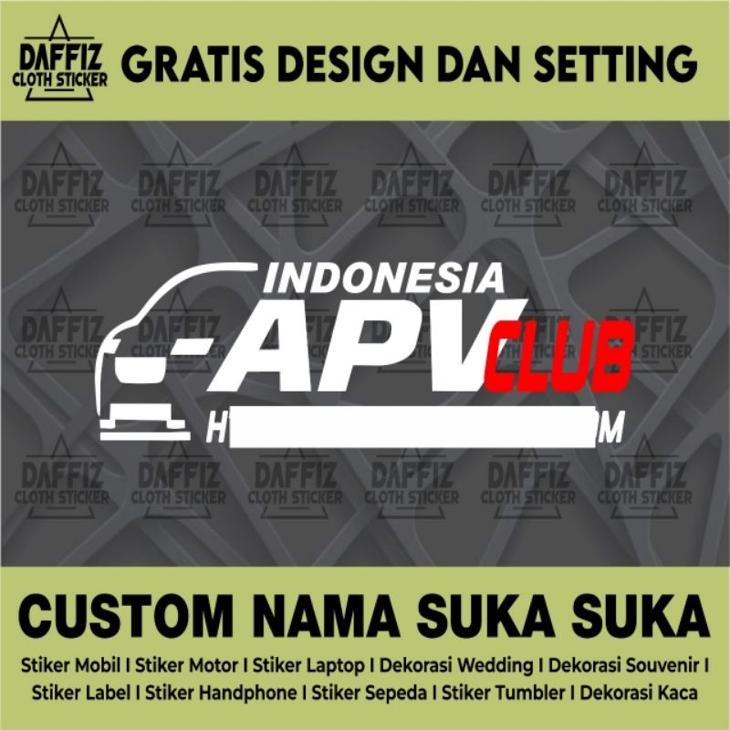 STIKER CUTTING APV CLUB
