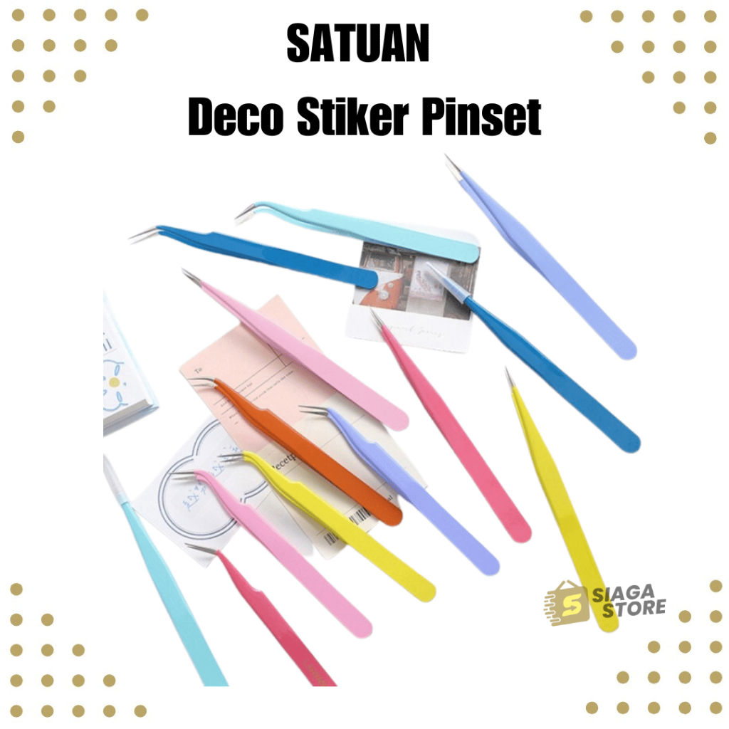 

Pinset Deco SATUAN Warna Pastel Aneka Bentuk