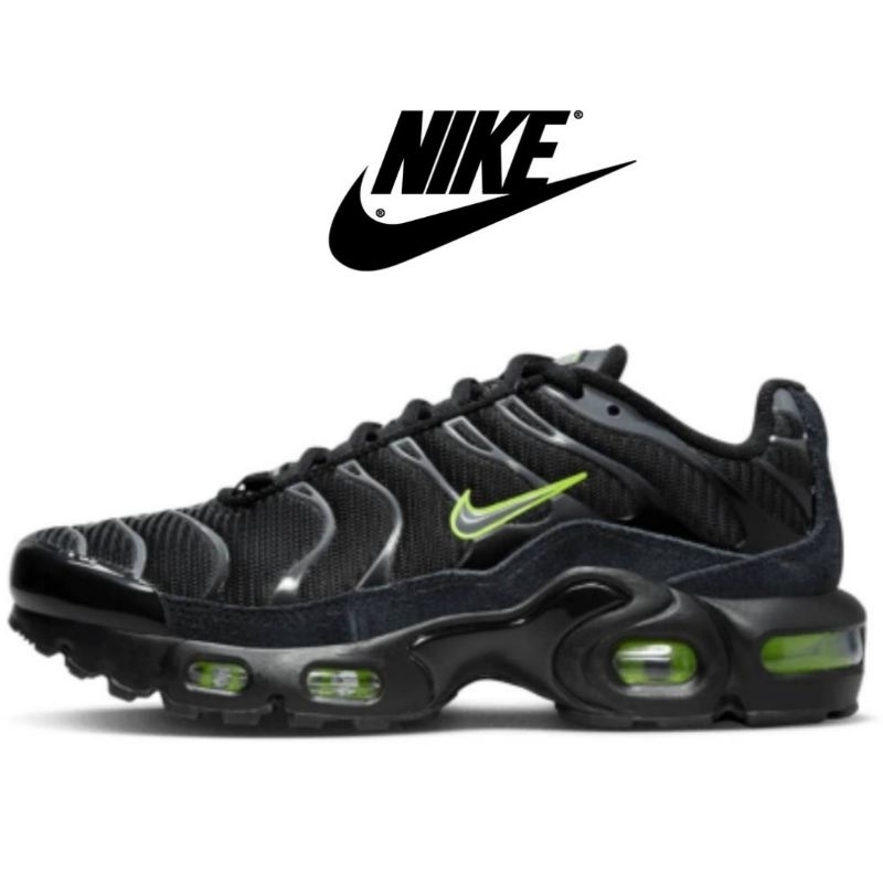 Sepatu Nike Air Max Plus TN Black Volt GS 100% BNIB Original