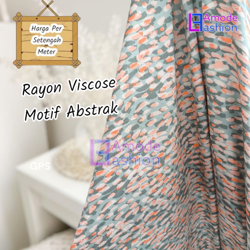 Kain Rayon Viscose Motif Abstrak