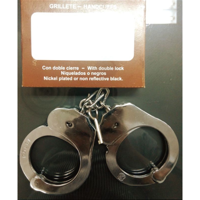 Borgol Tangan Asli tipe spanyol + Double Kunci satpam security polisi