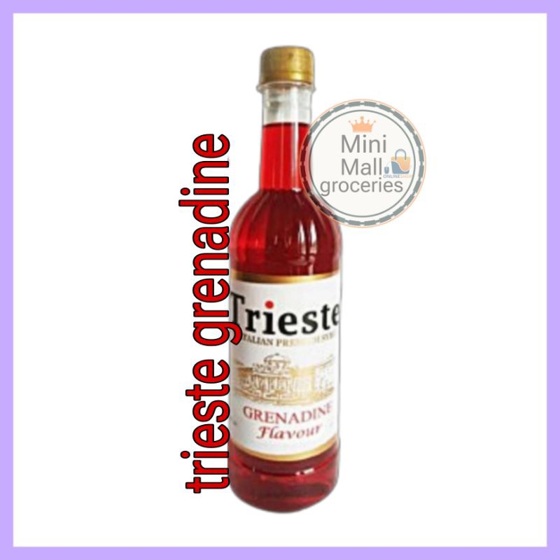 

syrup trieste grenadine premium flavour 650ml / sirup trieste rasa grenadine 650 ml