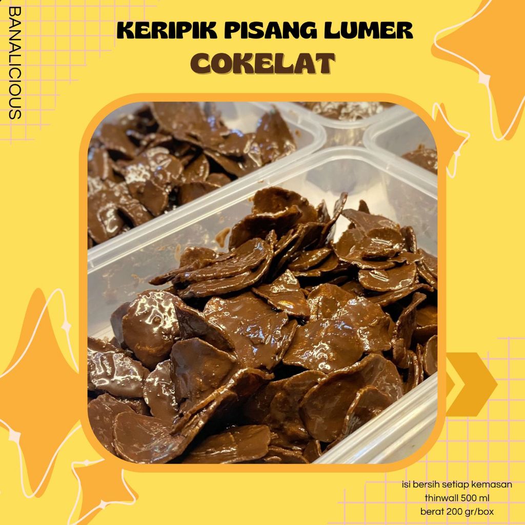 

KERIPIK PISANG COKELAT LUMER MELTED 200 GR BANALICIOUS