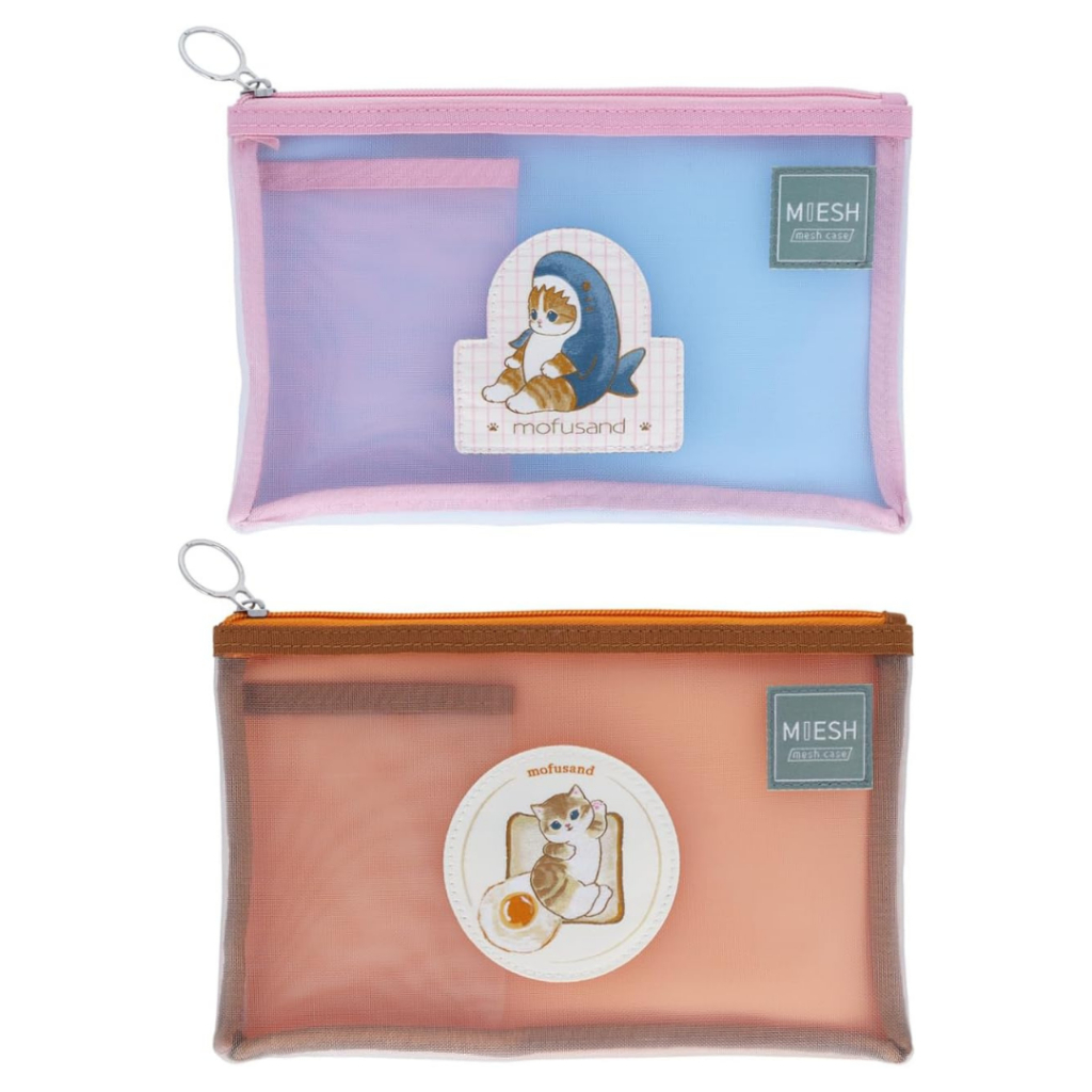

Sun-Star Miesh Mesh Case B6 Mofusand Neko Cat Pencil Case Kotak Pensil Storage Pouch Mesh Pen Case Limited Edition