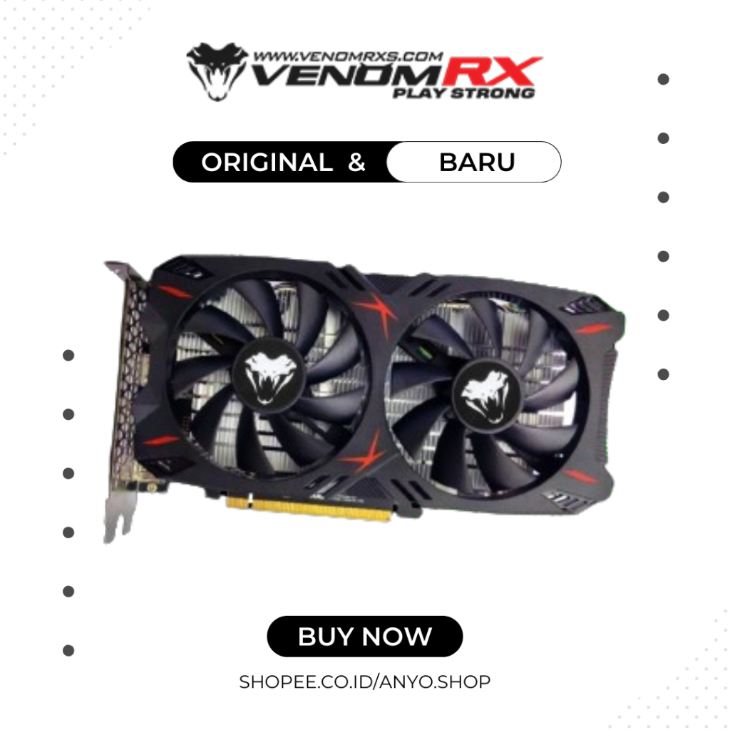 VenomRX GeForce GTX 1060 DUAL FAN 6GB GDDR5 VGA Venom RX GTX1060