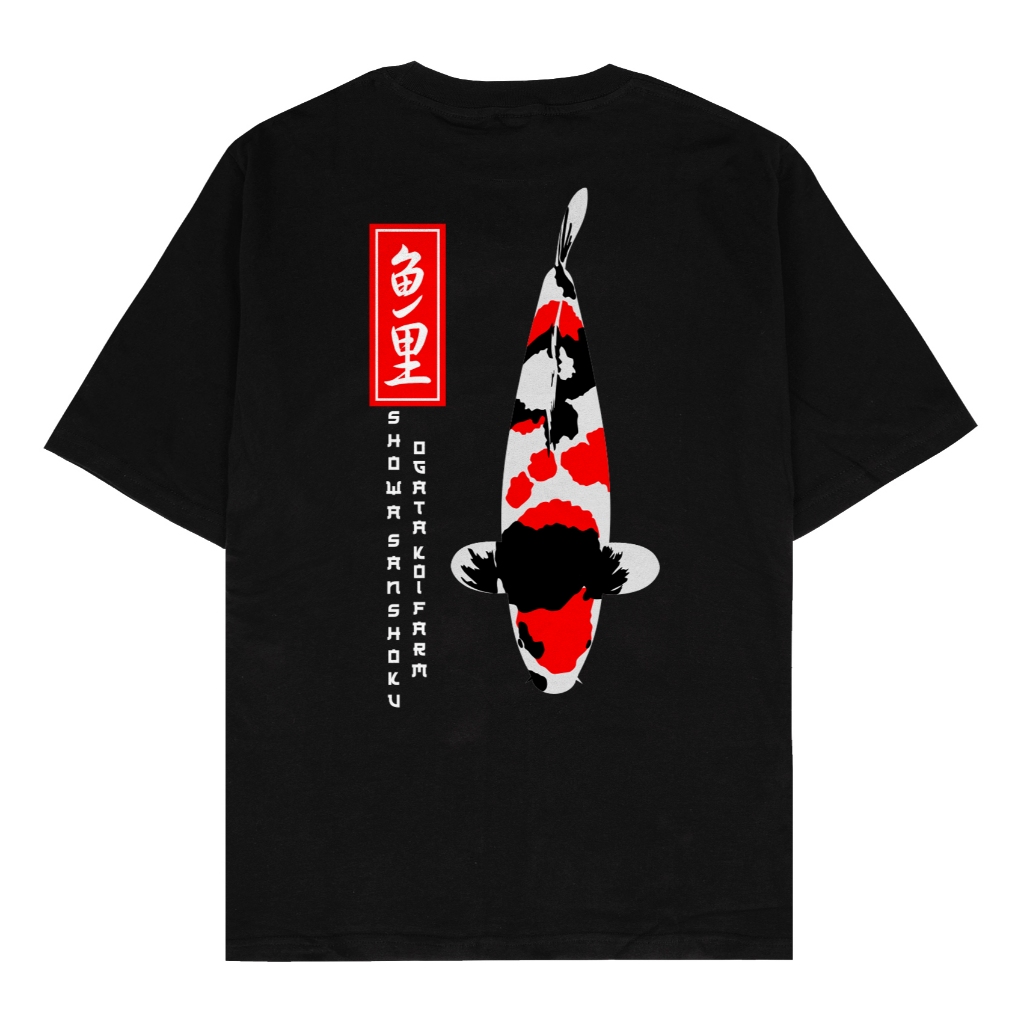Kaoshan Co - Kaos Baju Distro Koi Showa Sanshoku Ogata Koi Farm Japan Nishikigoi Enthusiast Tshirt P