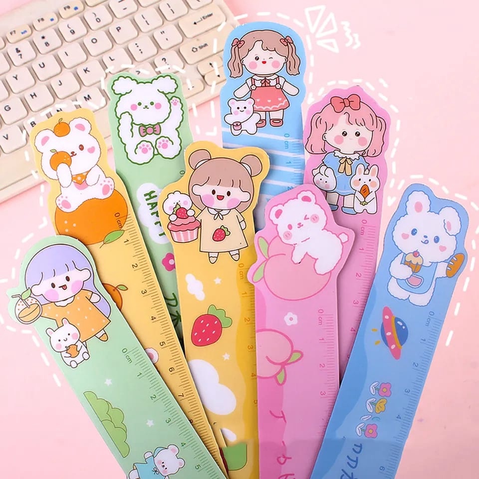

PAKET INSTAN PENGGARIS MAGNET FLEXIBLE LUCU GARISAN IMUT MOTIF CARTOON SOFT RULER