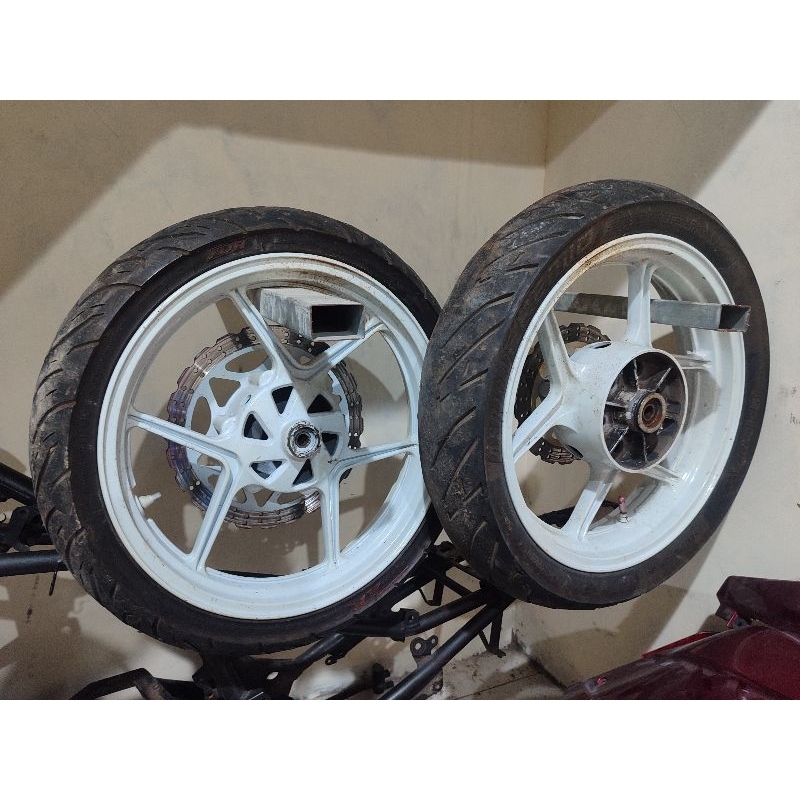 velg ori ninja 250 karbu depan belakang velk standar set ban
