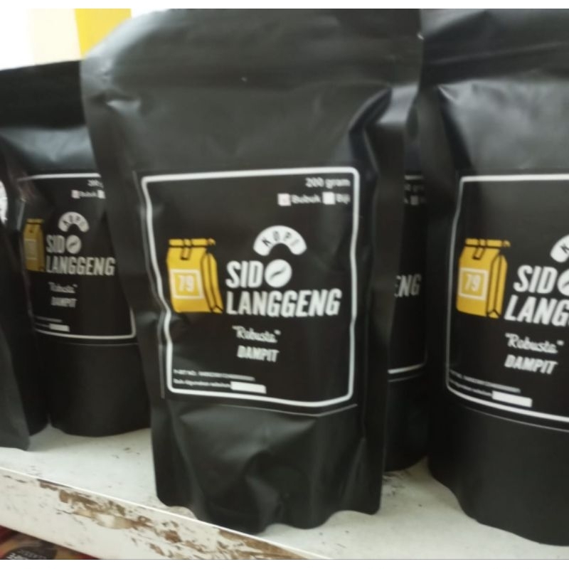 

Kopi Bubuk Robusta Dampit Sido Langgeng Bubuk atau Biji kemasan 200gr