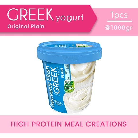 Terlaris Heavenly Blush Greek Yogurt Plain 1 Liter 1 x 1L