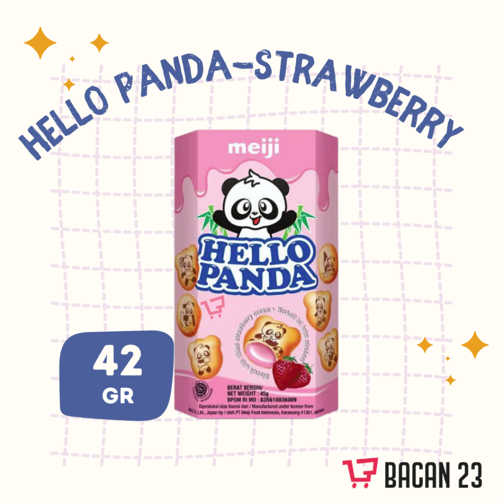 

Hello Panda Strawberry (42 gr) Biskuit Krim Strawberry