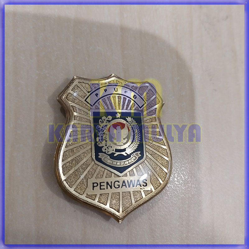 Lencana PPUPD Pengawas Ukuran Kecil Lencana Pin Logo PPUPD Magnet - Karya Mulya