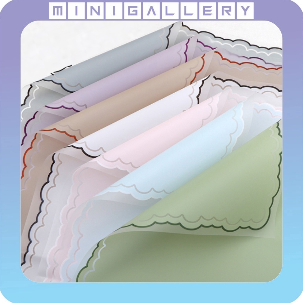 

Terlaris 2 LEMBAR Flower Wrapping Paper Varian List Cloud Awan Frame Transparan Kertas Buket Bunga Cellophane KB618