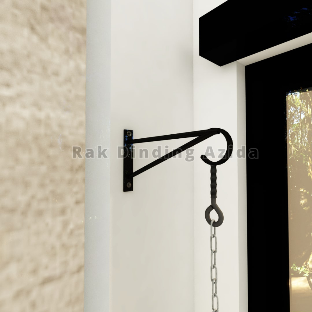 Gantungan Sangkar Burung Tempel Dinding/Cantolan Pot Bunga Polos Besar