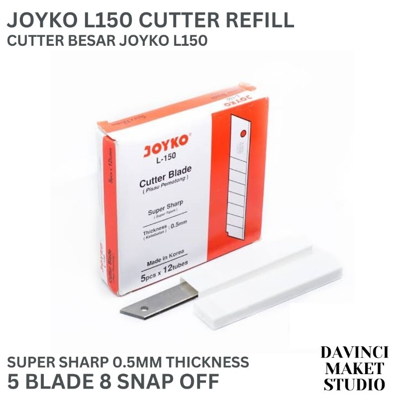

Isi Pisau Cutter L 150 JOYKO Spare Blade Besar - Refill Cutter Steel Big