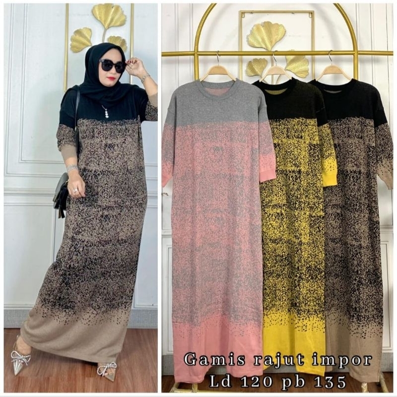 GAMIS RAJUT IMPOR TERBARU/VIRAL/BISA COD