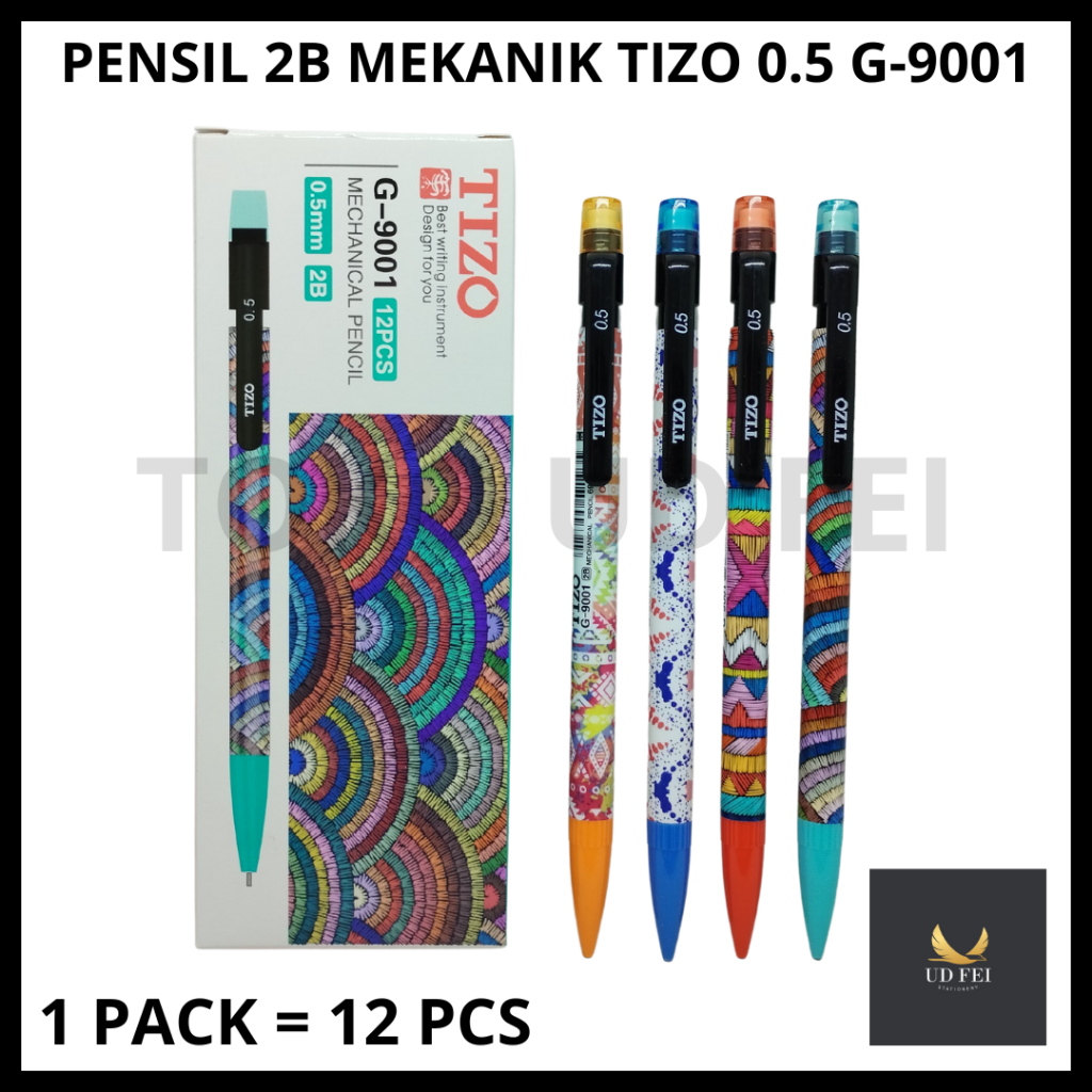 

(1 PACK=ISI 12 PCS) Pensil Mekanik tizo/Pensil Mekanik Tizo 9001/Pensil Mekanik tizo 0.5