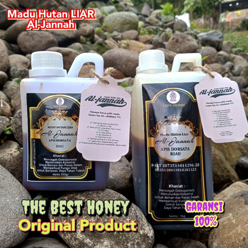 

Madu Hutan Liar Al-jannah Garansi Asli Tanpa Proses Penguapan (Raw Honey), Full Nektar, Multi Flora, Hutan Pedalaman Riau, Lebah Apis DORSATA.