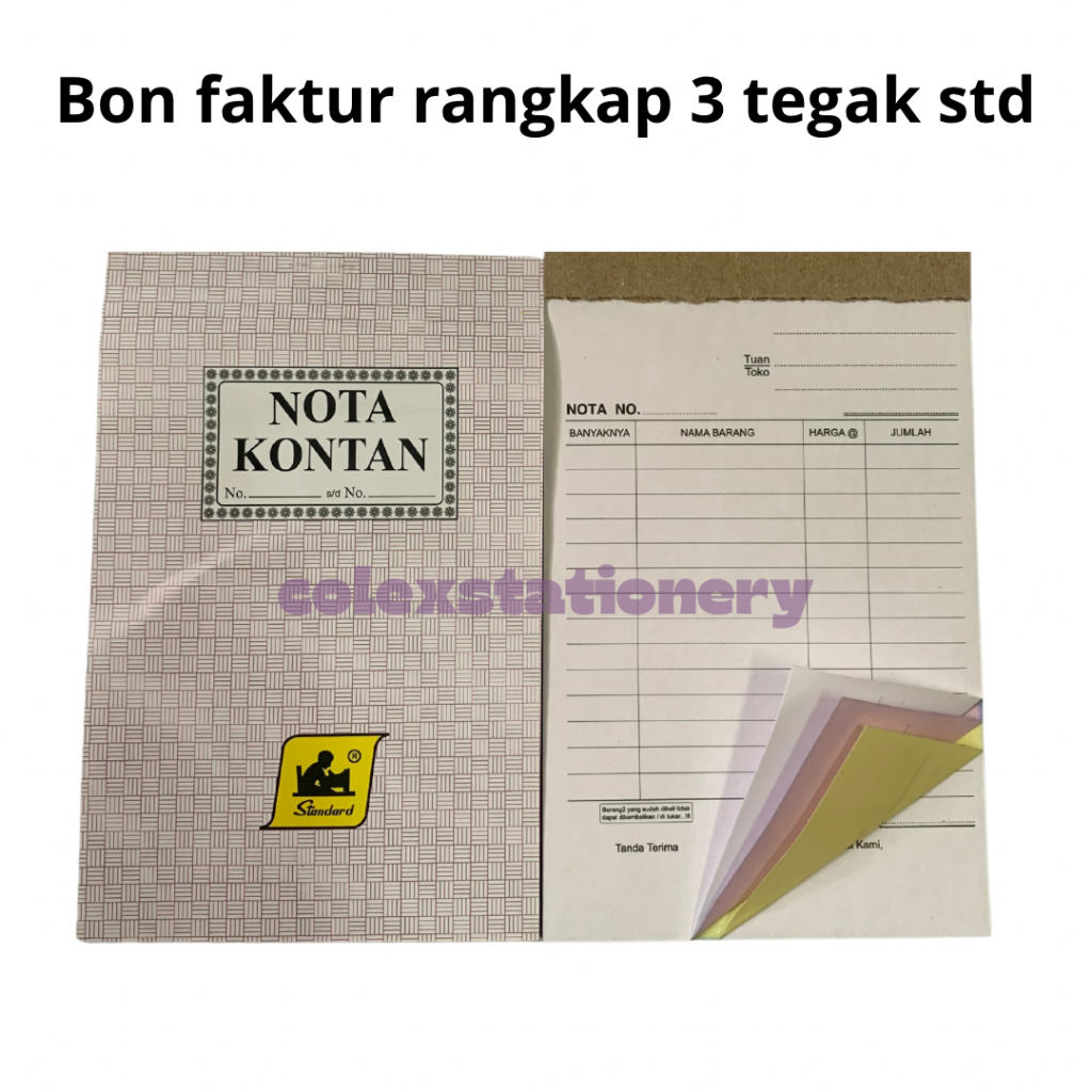 

Bon / Bon Faktur NCR Rangkap 3 Tegak / Buku Nota Kontan Ukuran Kecil Isi 25 Lembar Standard