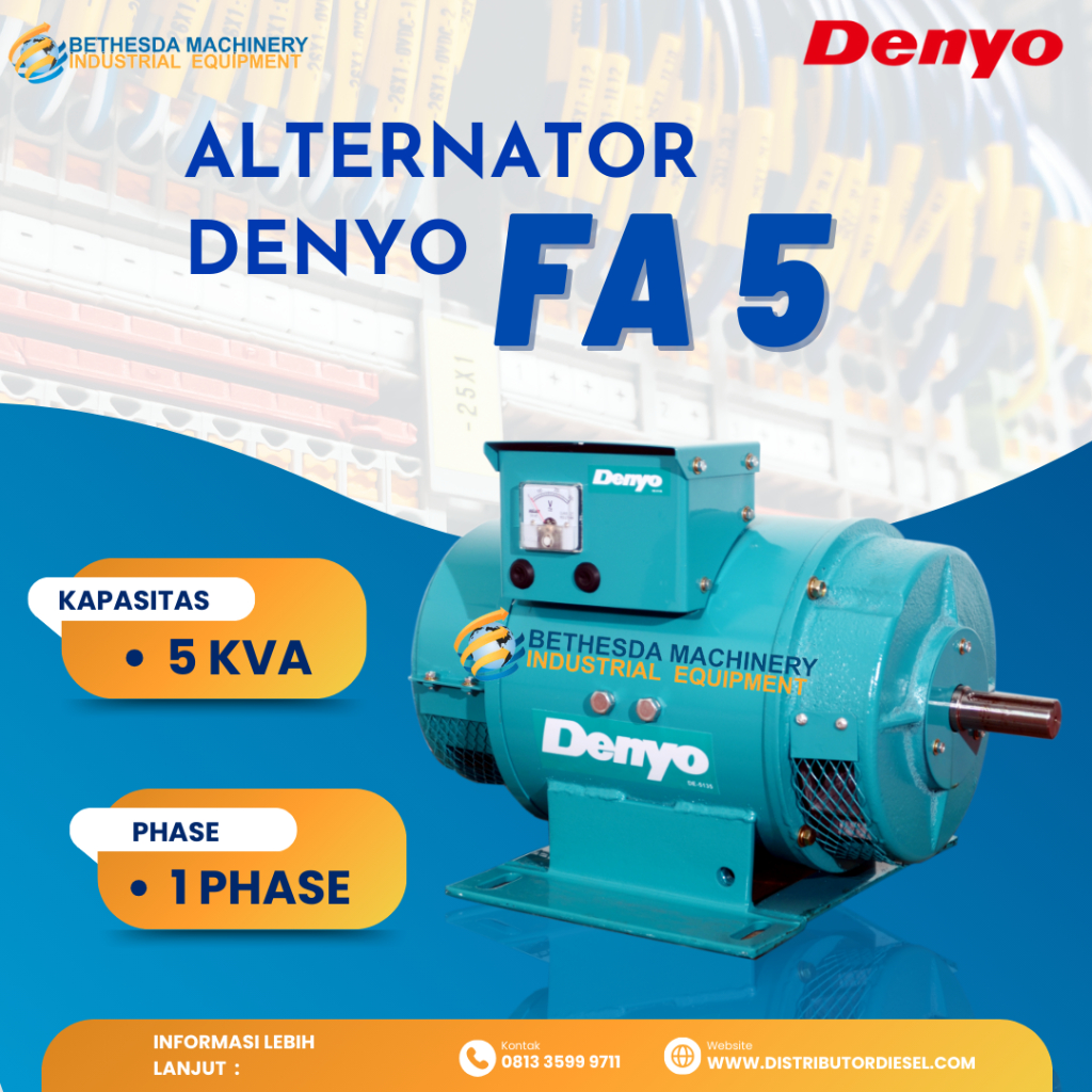 Generator / Alternator Denyo FA 5 Dinamo genset FA-5 5000 watt 1 Phase
