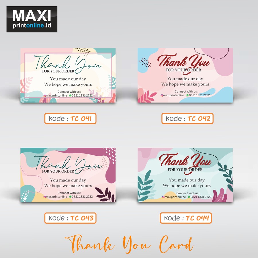 

MAXI - Thank You Card / Ucapan terima kasih