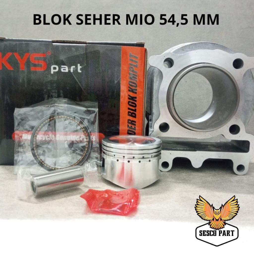BLOK SEHER ASSY MIO RACING 54.5 130 CC BORE UP MIO GARNIS SPORTY SMILE SOUL CARBU FINO CARBU