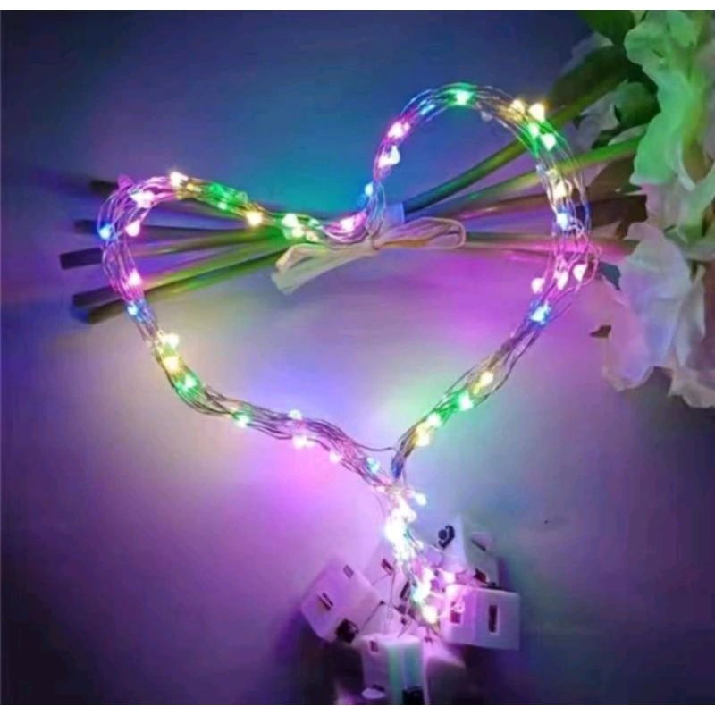 Lampu Natal Hias 1M , 2M , 3M , 5M / Lampu Tumblr Kawat Hias Dekorasi Bucket Baterai 1 m 2 m 3 m 5 m