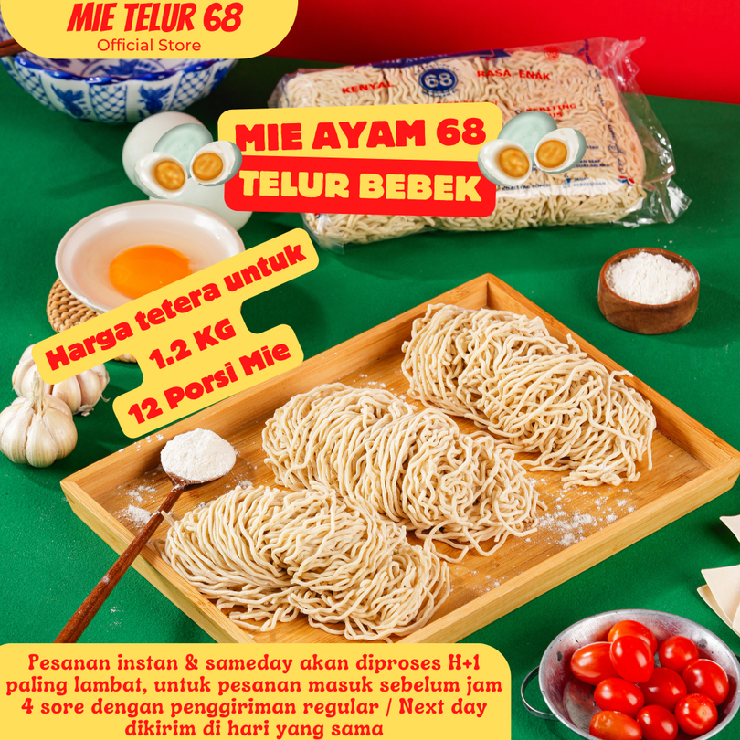 

Mie Ayam Telur Bebek 68 Mie Mentah mie telor ramen gacoan mie frozen mie ayam mentah mie keriting mie telor mie telur bebek Bakmie ayam bakimie siantar mie bangka mie pedas mie ramen mie jebew