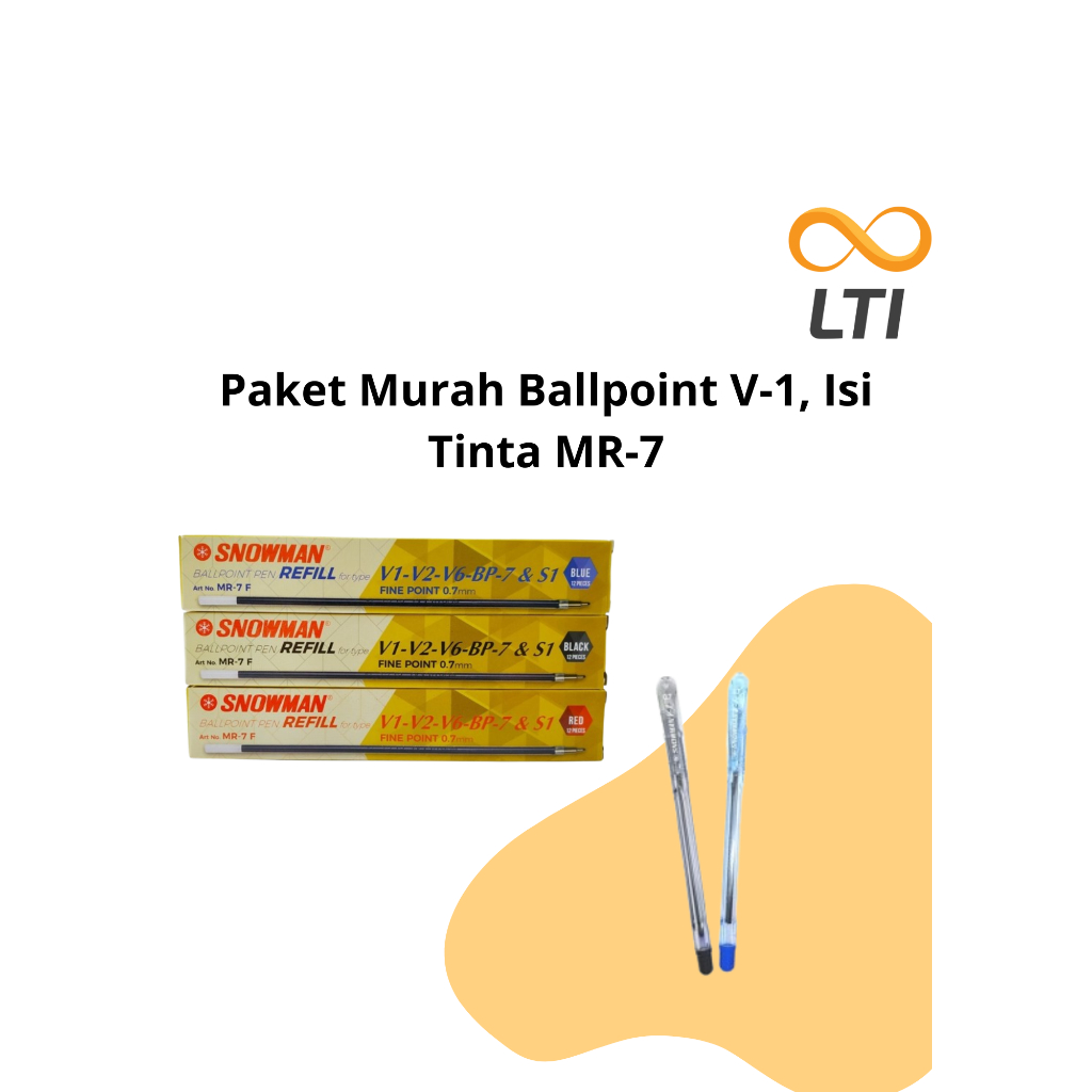 

Paket Murah 2pcs ballpoint V-1 dan Isi Tinta MR-7 1Lusin