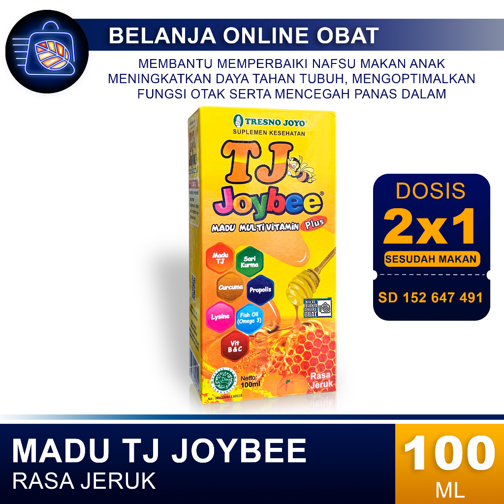 

MADU TJ JOYBEE JERUK 100ML // Madu Anak Multivitamin