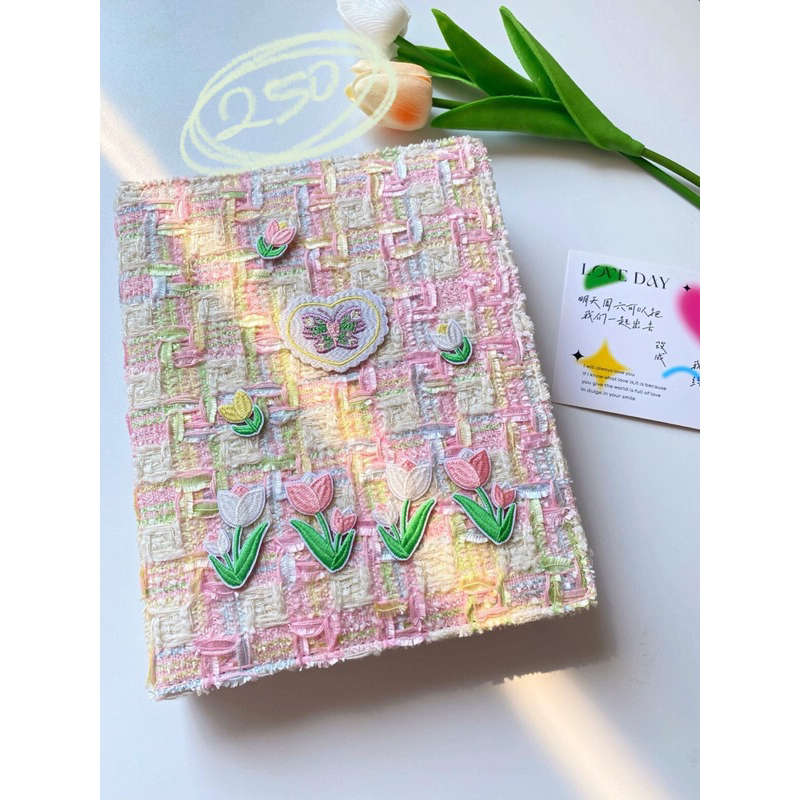 

TWEED BINDER BINDER AESTHETIC CUTE BINDER PINK BINDER COLLECT BOOK TWEED