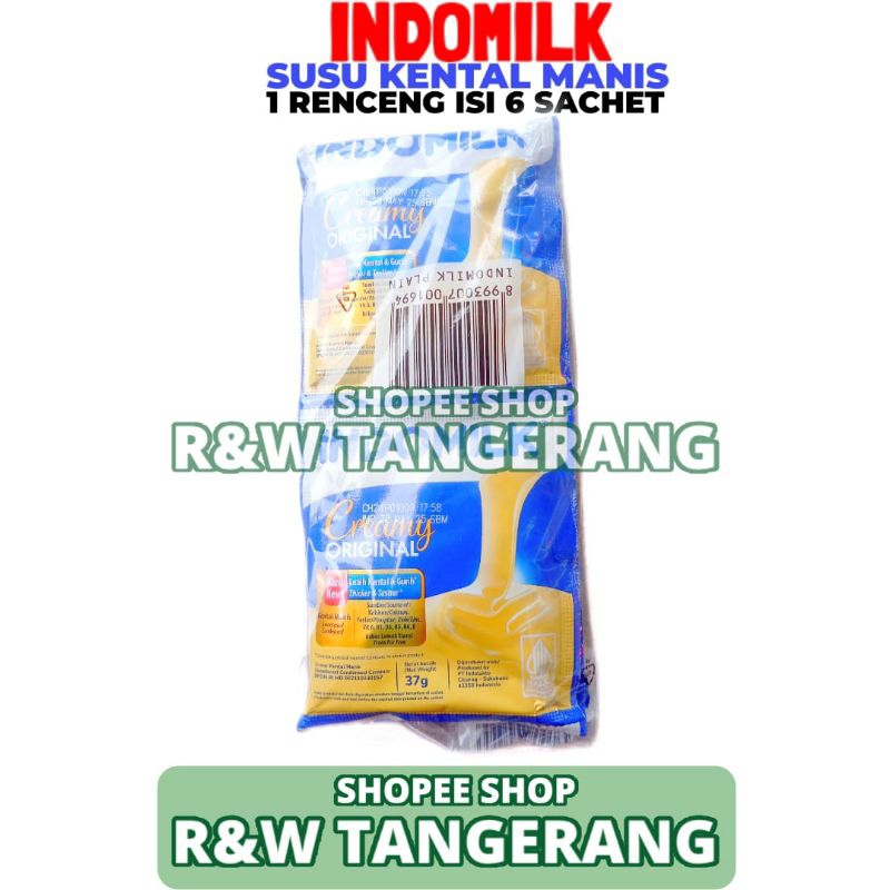 

Susu Kental Manis Vanilla Indomilk 1 Renceng Isi 6 Sachet 37GR