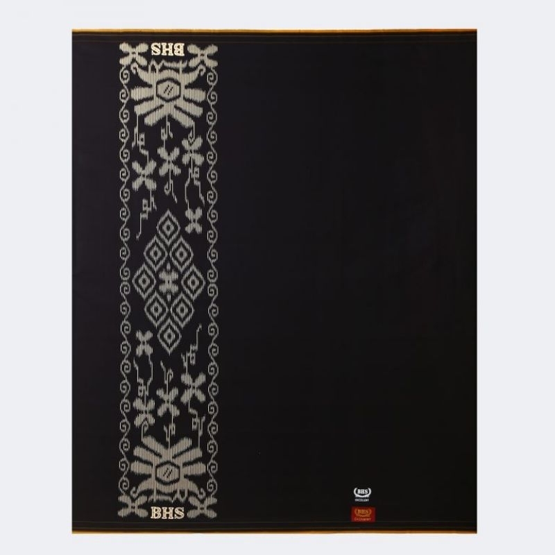 SARUNG BHS EXCELLENT TKB GOLD TUMPAL KEMBANG HITAM POLOS ORIGINAL