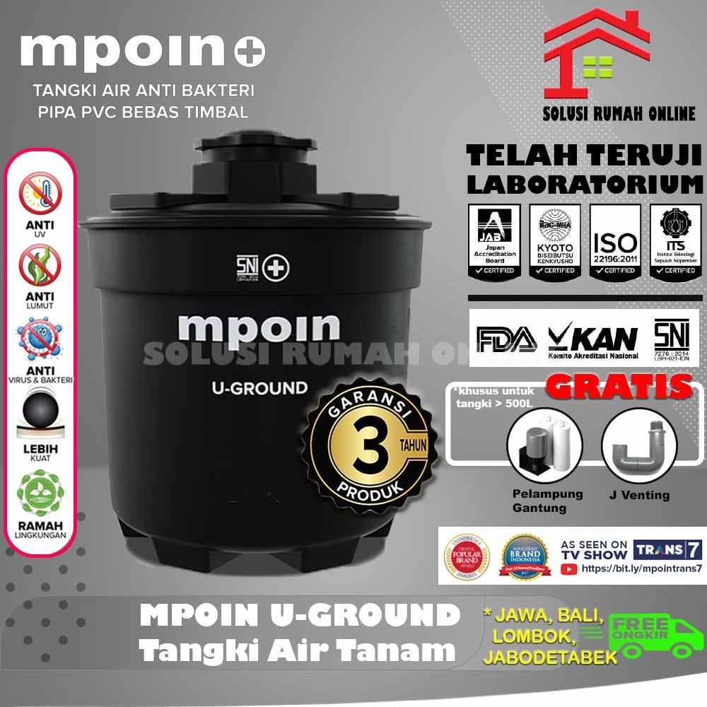 Mpoin U-GROUND Tangki Air Mpoin / Tandon / Toren Air Anti Lumut dan Virus