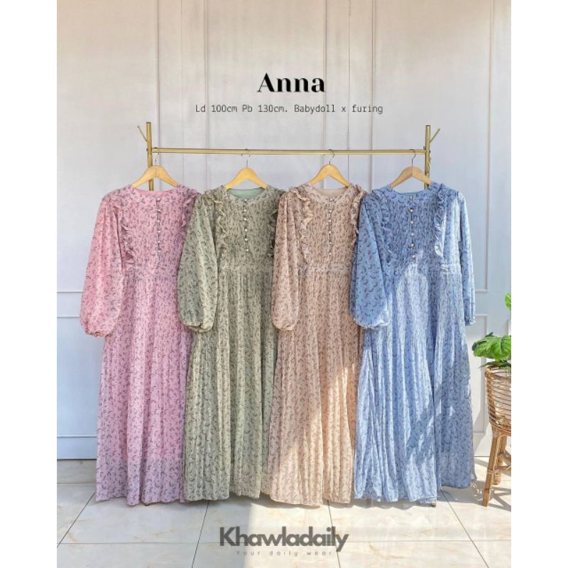 Anna Dress by Khawladaily | Gamis Muslimah Motif
