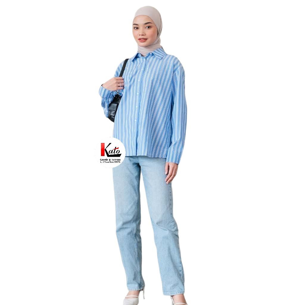 Navya Tunik by Sekido - Motif Stripe Atasan Wanita Bahan Katun