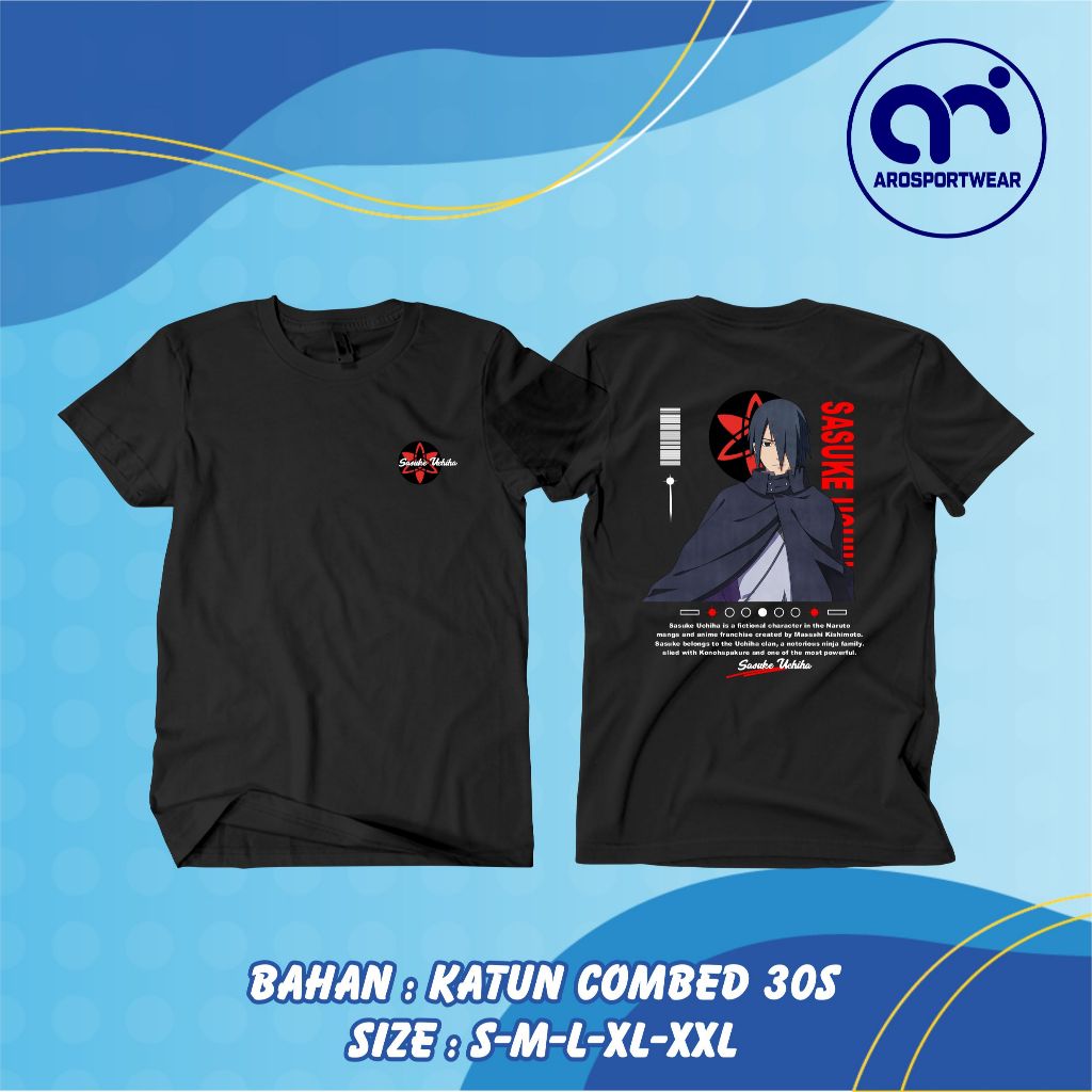AROSPORTWEAR - Kaos T-Shirt SASUKE UCHIHA Susanoo Baju Anime