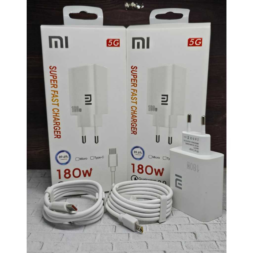 RB Charger Xiaomi Redmi 13C 5G 180W Support VOOC Fast Charger Kabel Micro Usb & Type C