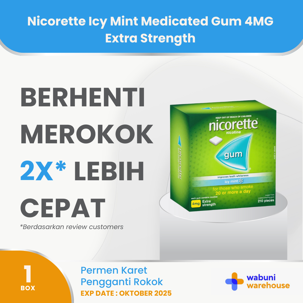 

Permen Karet Pengganti Rokok - NICORETTE FRESHFRUIT/ICY MINT BOX (4MG/2MG)