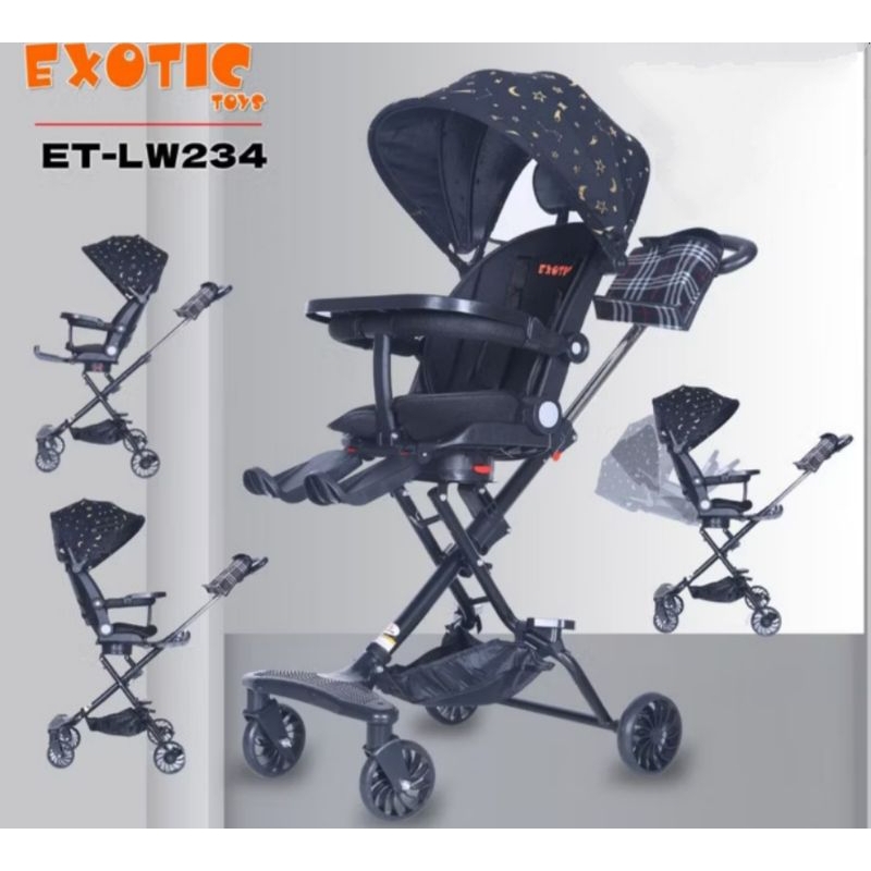 Kereta dorong bayi Stroller exotic LW 234 Hadap depan belakang