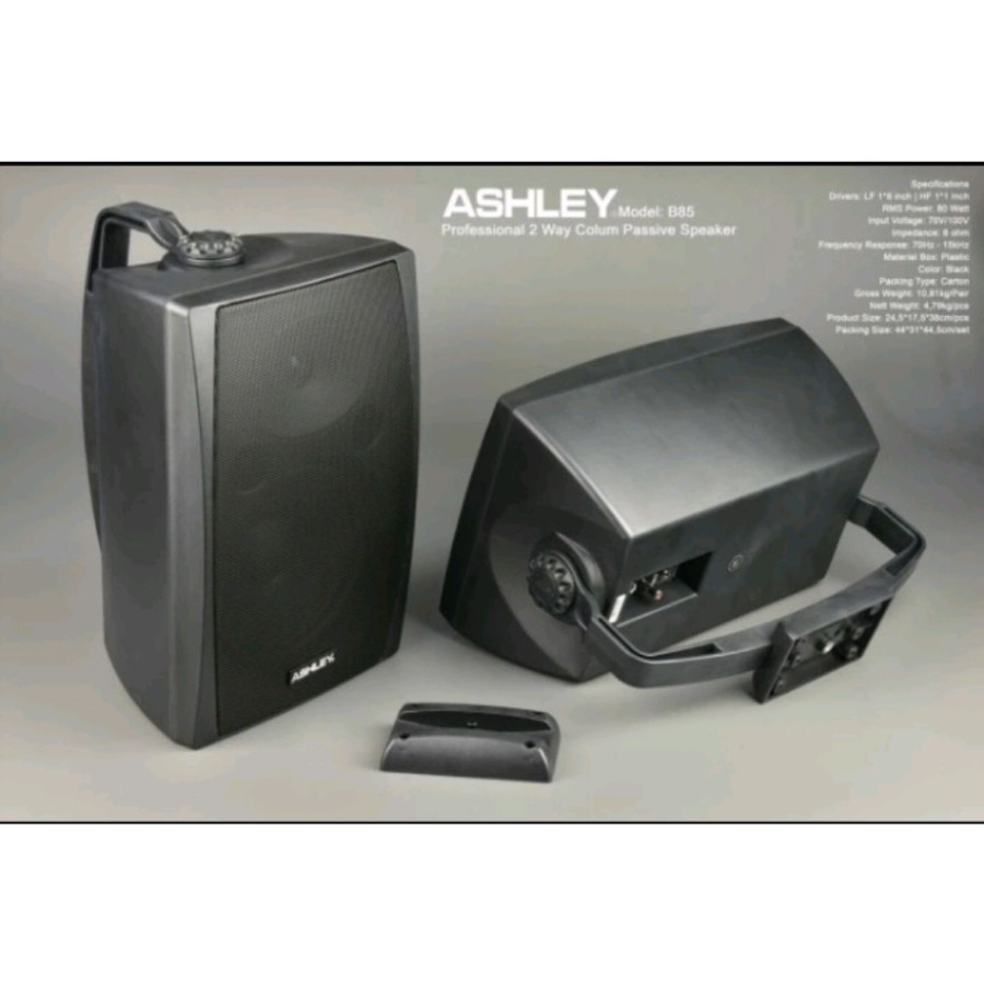 Speaker pasif ashley b85 spiker vocal pasif ashley b85 hitam putih 1set 2 unit