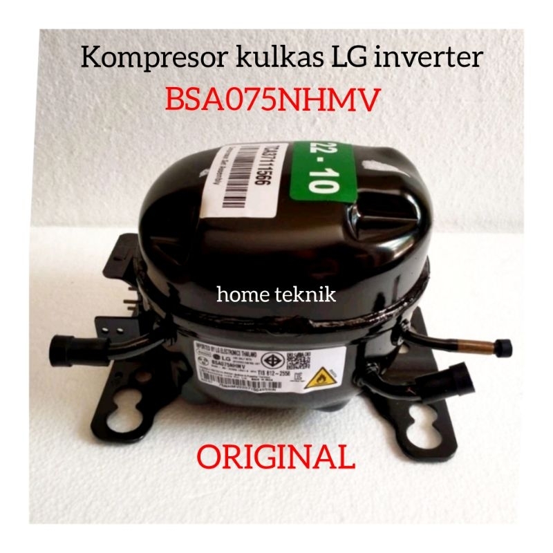Kompresor kulkas LG inverter 1/6 R600 code BSA075NHMV original baru