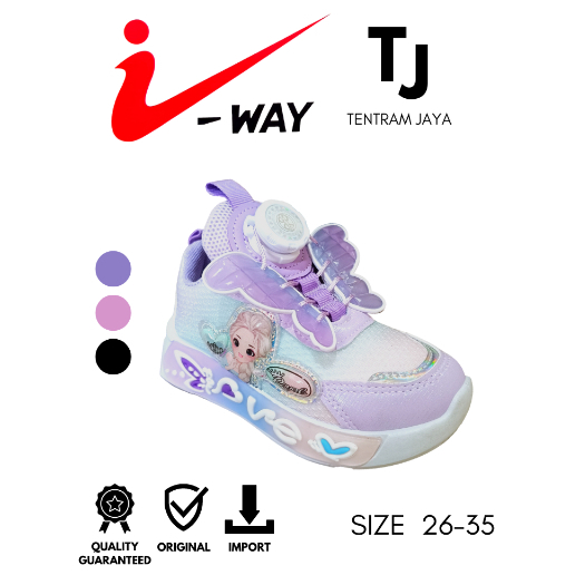 SEPATU ANAK IMPORT FASHION SEPATU SAYAP KUPU ANAK IWAY  (SEPATU,SEPATU WANITA,SEPATUMURAH,SEPATU IMP