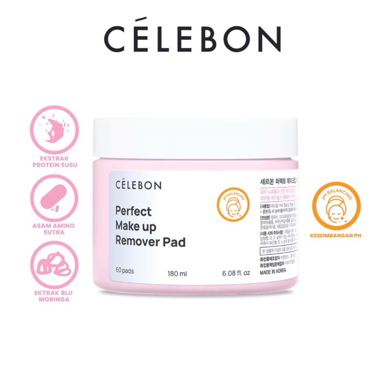 CELEBON Perfect Make Up Remover Pad 60pcs | Brightening Tone Up Sun Cream SPF 50 - Airy Fit Sun Esse