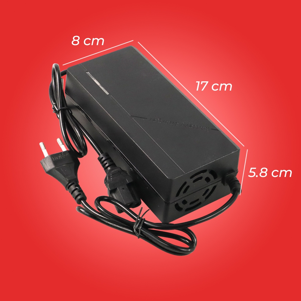 Adaptor Charger Baterai Converter Sepeda Listrik 67.2V 2A - 60V2A - Black